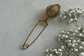 Gold tea ball infuser for brewing loose leaf tea